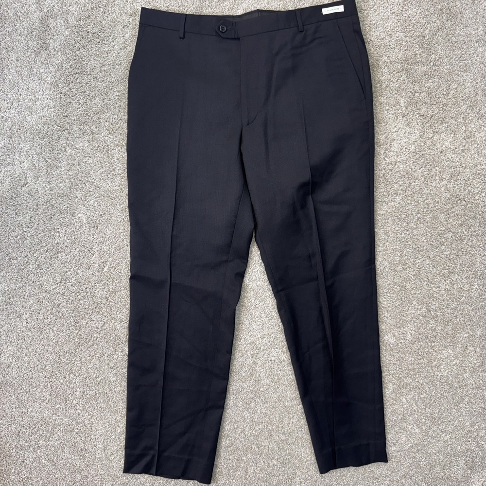 Jos. A. Bank Wool Dress Pants Mens 36x30 Tailored Fit Navy Blue EUC